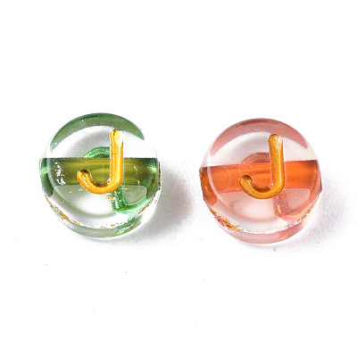 Transparent Electroplate Acrylic Beads TACR-S273-07-1