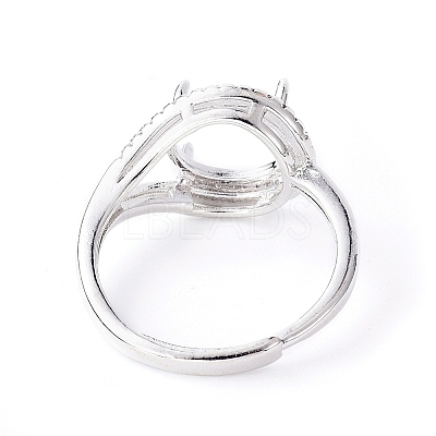 Adjustable Brass Finger Ring Components KK-L193-02P-1
