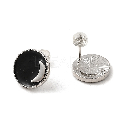 Real 18K Gold Plated Brass Stud Earring Findings KK-L180-119B-P-1