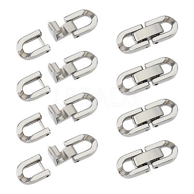 8Pcs Stainless Steel Fold Over Clasps STAS-FH0002-28-1
