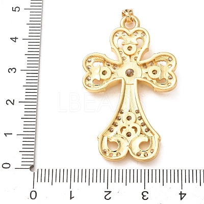 Brass Micro Pave Cubic Zirconia Pendants CU-CBA2F11-17G-1