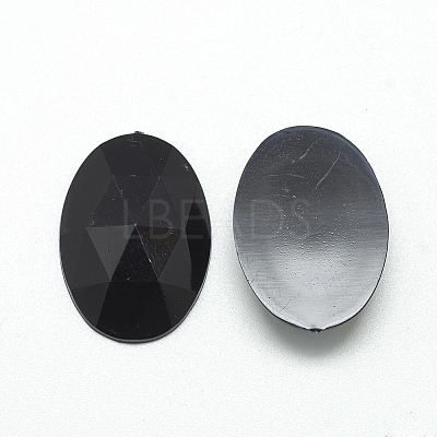 Acrylic Rhinestone Flat Back Cabochons X-GACR-Q011-13x18-01-1