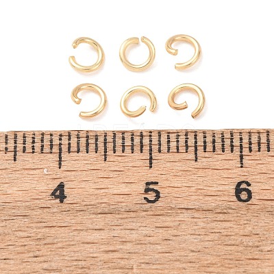 Brass Open Jump Rings KK-G604-08G-15-1