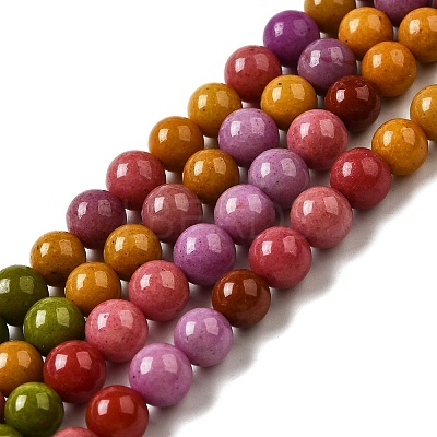 Dyed Natural Malaysia Jade Beads Strands G-G021-02A-17-1