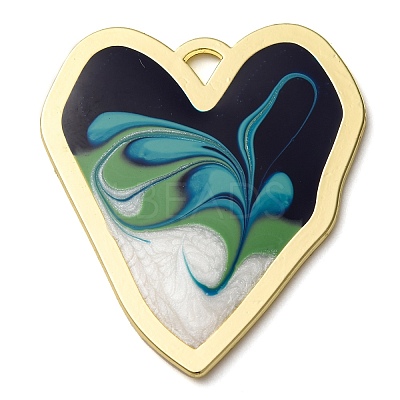 Alloy Enamel Pendants PALLOY-S034-02KCG-L-1
