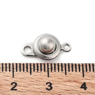 Non-Tarnish 201 Stainless Steel Snap Clasps STAS-K212-01P-01-1