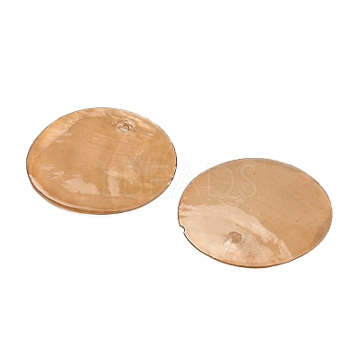 Spray Painted Natural Capiz Shell Pendants SHEL-C010-12D-1