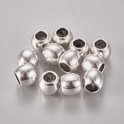 Tibetan Style Alloy European Beads TIBEB-Q061-06AS-RS-1