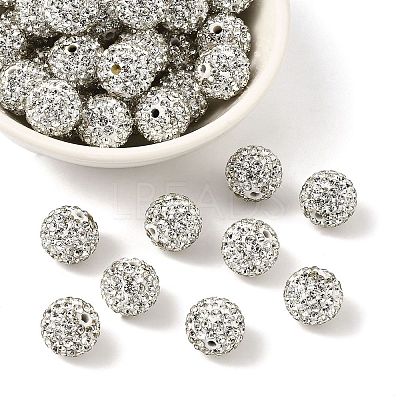 Polymer Clay Rhinestone Beads RB-C1438-12mm-A01-1