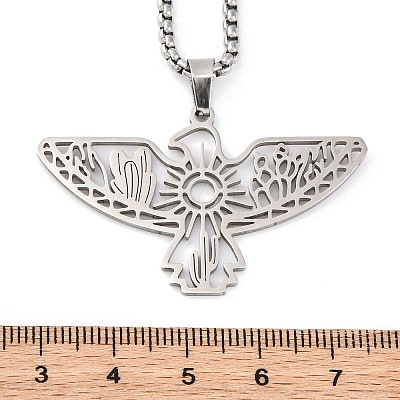 201 Stainless Steel Pendant Necklaces NJEW-C066-18P-1