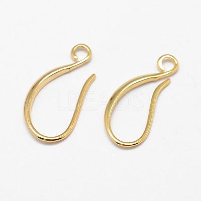 Brass Earring Hooks KK-F714-06G-1
