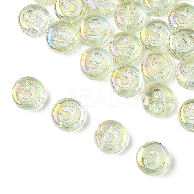 Electroplate Glass Beads EGLA-YW0005-02E-1