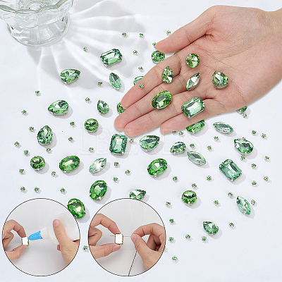 156Pcs 7 Styles Sew on Rhinestone DIY-SP0007-30F-1