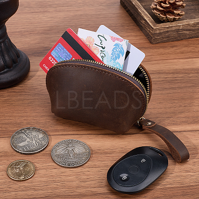 Leather Credit Card Wallets for Women Men AJEW-WH20007-10A-1