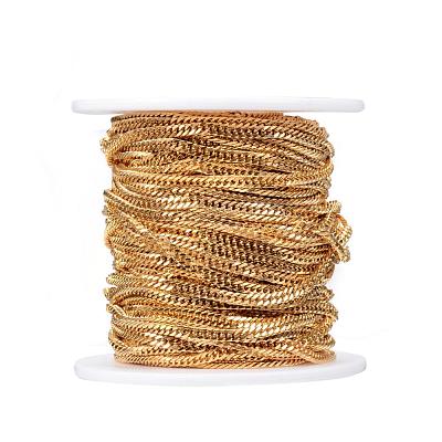 Ion Plating(IP) 304 Stainless Steel Twisted Chain Curb Chains CHS-H007-52G-1