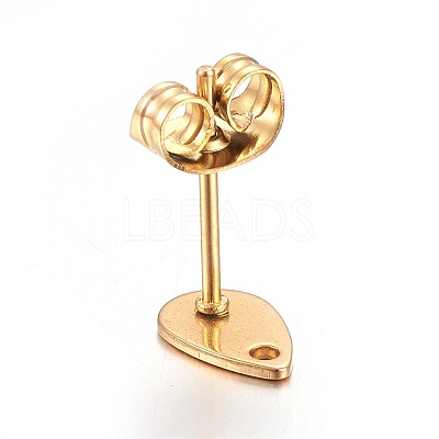 Ion Plating(IP) 304 Stainless Steel Stud Earring Findings LS-STAS-L211-05A-G-1