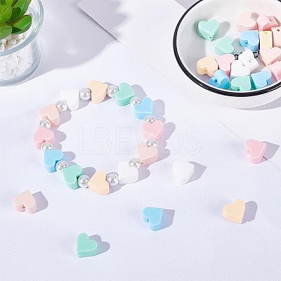 36Pcs 6 Colors Food Grade Eco-Friendly Silicone Beads SIL-NB0001-07-1