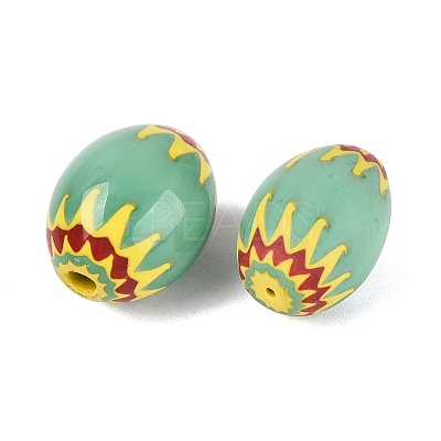 Handmade Millefiori Glass Barrel Beads LA-N002-19-1
