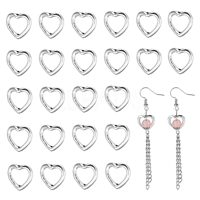 Tibetan Style Alloy Heart Bead Frames TIBE-NB0001-27-1