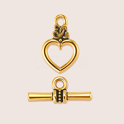 120 Sets Alloy Toggle Clasps FIND-SP0003-92AG-1