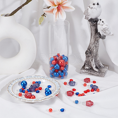 86Pcs 3 Styles Plastic Imitation Pearl Beads OACR-SP0001-75-1