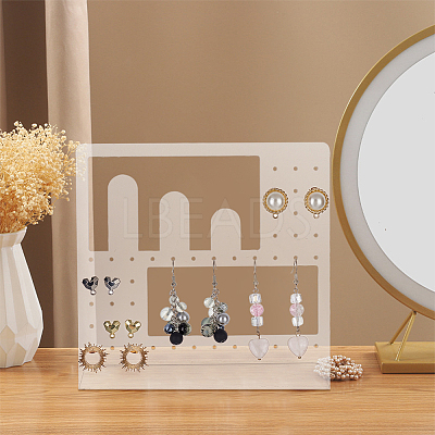 Transparent Acrylic Earring Display Stands EDIS-WH0016-017A-1