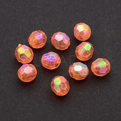 Eco-Friendly Transparent Acrylic Beads TACR-PL642-8mm-A02-1