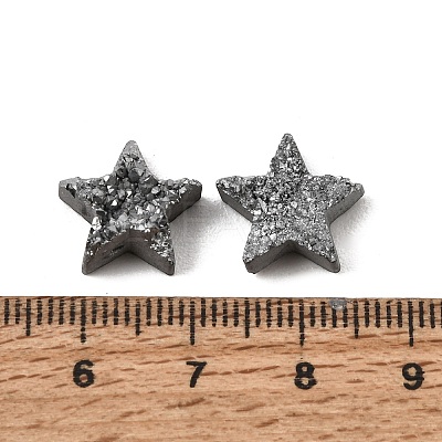 Electroplate Natural Druzy Agate Beads G-E400-02-B02-1