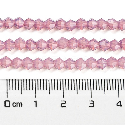 Baking Paint Transparent Glass Beads Strands DGLA-F029-J4mm-04-1