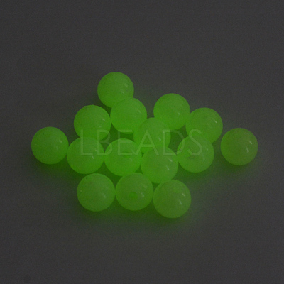 Luminous Acrylic Round Beads X-LACR-R002-8mm-01-1