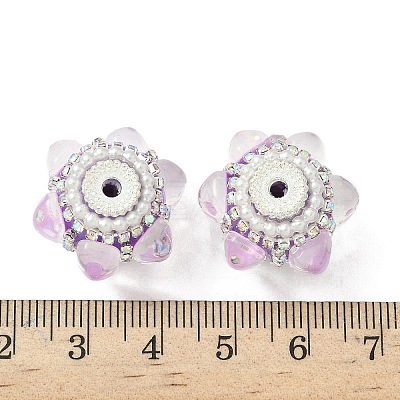 Sparkling Acrylic Rhinestone Beads CLAY-NH0003-01S-03-1