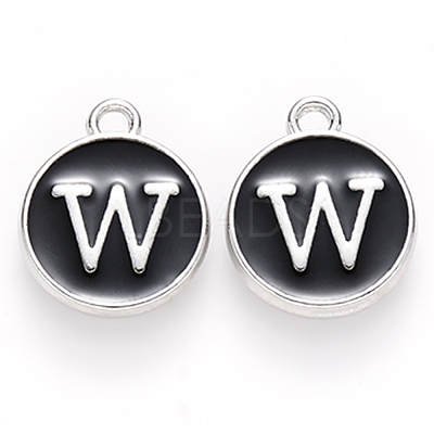 Platinum Plated Alloy Charms X-ENAM-S118-02W-P-1