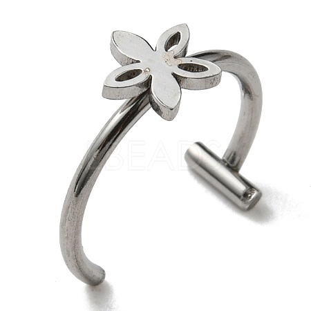 304 Stainless Steel Eyebrow Ring AJEW-H140-01P-1