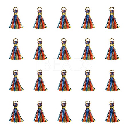 Polycotton(Polyester Cotton) Tassel Pendant Decorations FIND-YW0004-58D-1