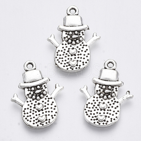 Tibetan Style Alloy Pendants X-TIBE-N010-37AS-RS-1