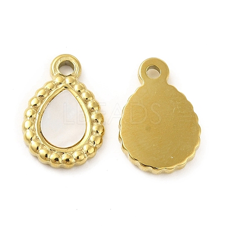 Natural White Shell Teardrop Charms STAS-J401-VC667-1