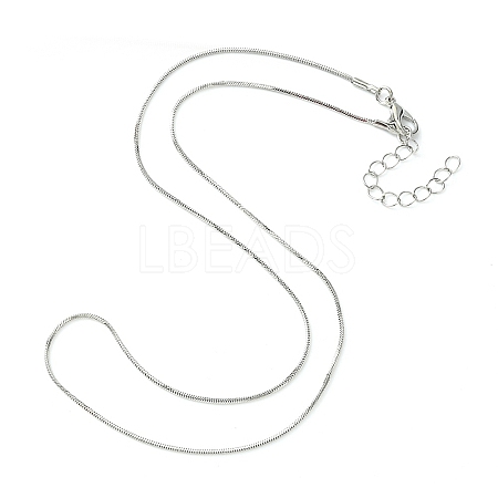 Brass Square Snake Chain Necklace for Men Women MAK-YW0001-08-1