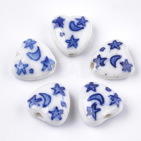 Handmade Porcelain Beads X-PORC-S498-58-1