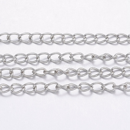 304 Stainless Steel Curb Chains CHS-H017-03P-20M-1