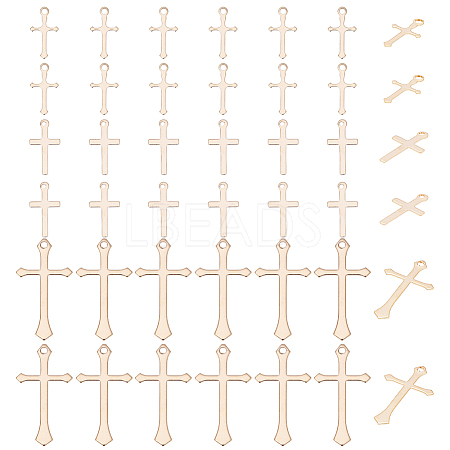 60Pcs 3 Styles Brass Pendants KK-HY0003-88G-1