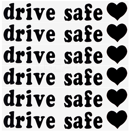 Laser PVC Drive Safe Self Adhesive Car Stickers STIC-WH0013-09C-1