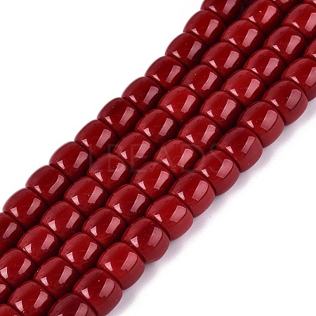 Opaque Glass Beads Strands GLAA-Q106-02A-B03-1