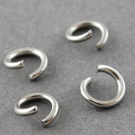Tarnish Resistant 304 Stainless Steel Open Jump Rings A-STAS-R049-6x1mm-1