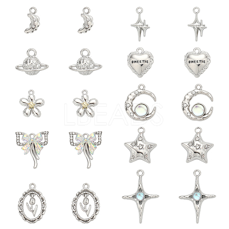 CHGCRAFT 20Pcs 10 Style Alloy Pendants FIND-CA0006-46-1