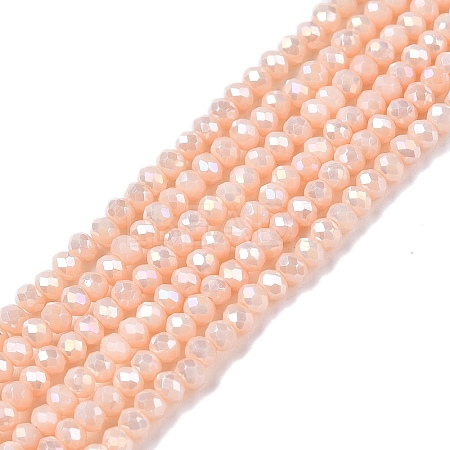 Electroplate Glass Beads Strands EGLA-A044-P1mm-B05-1