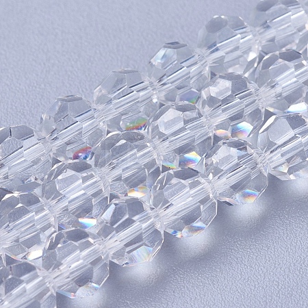 Imitation Austrian Crystal Bead Strands G-M181-5mm-01A-1