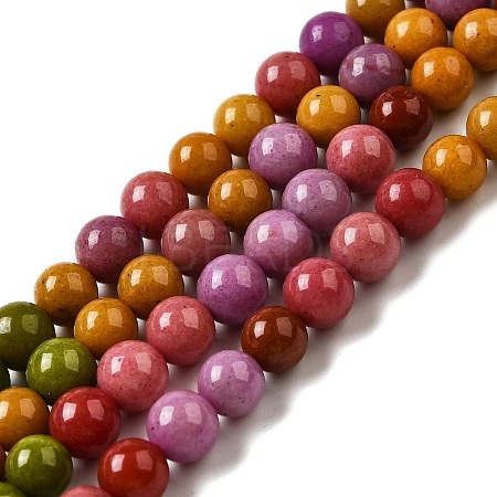Dyed Natural Malaysia Jade Beads Strands G-G021-02A-17-1