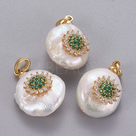 Natural Cultured Freshwater Pearl Pendants KK-L187-02D-1