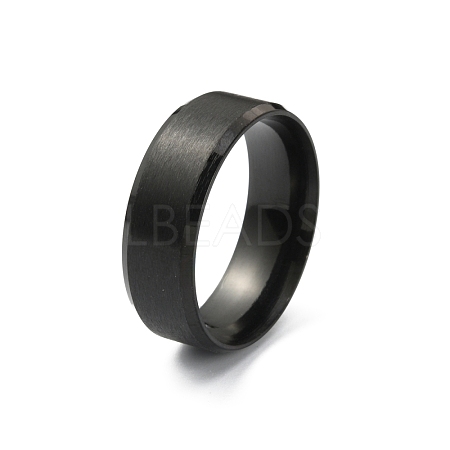 201 Stainless Steel Plain Band Ring for Women RJEW-WH0010-06G-MB-1