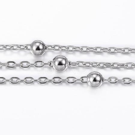 Tarnish Resistant 304 Stainless Steel Cable Chains CHS-H009-09P-1